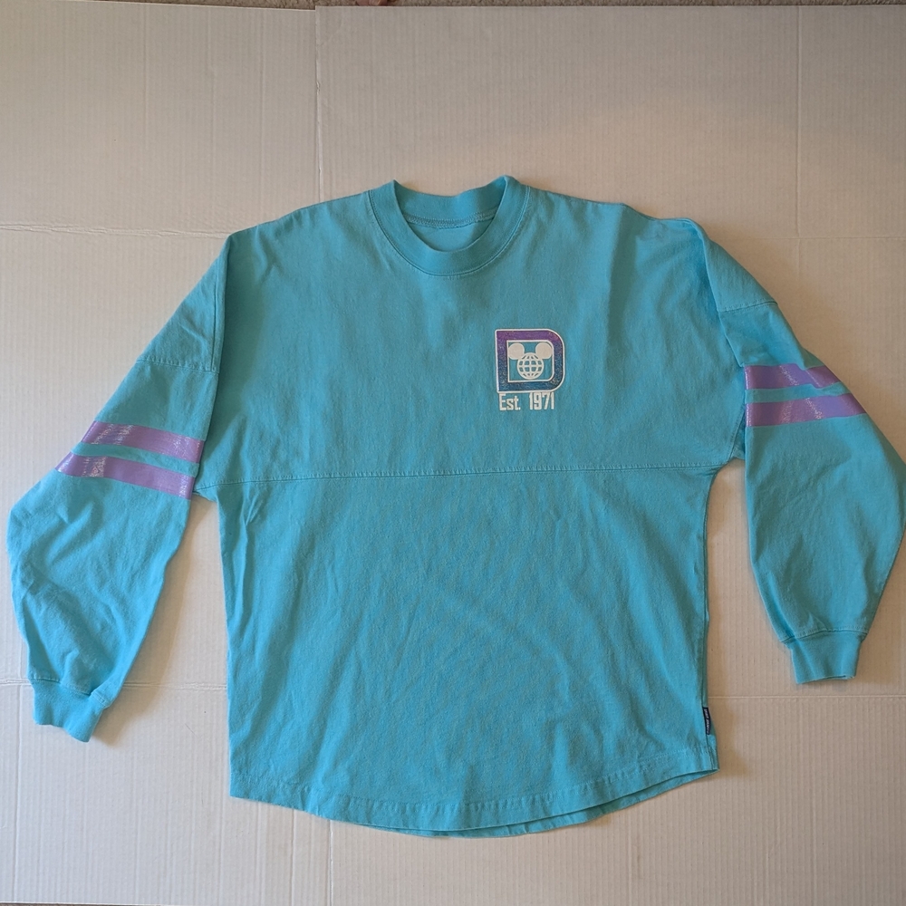 Disney Parks Walt DIsney World Teal and Purple Iridescent Spirit Jersey Unisex S